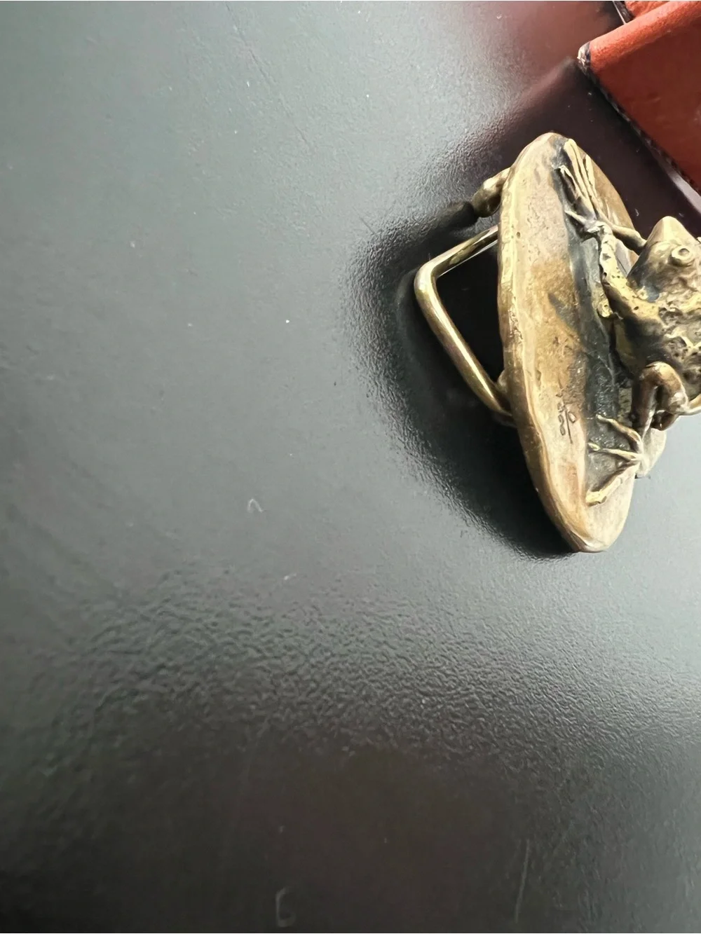 Vintage Carl Tasha Frog Brass Belt Buckle | Limited Edition #710/1000 | Signed